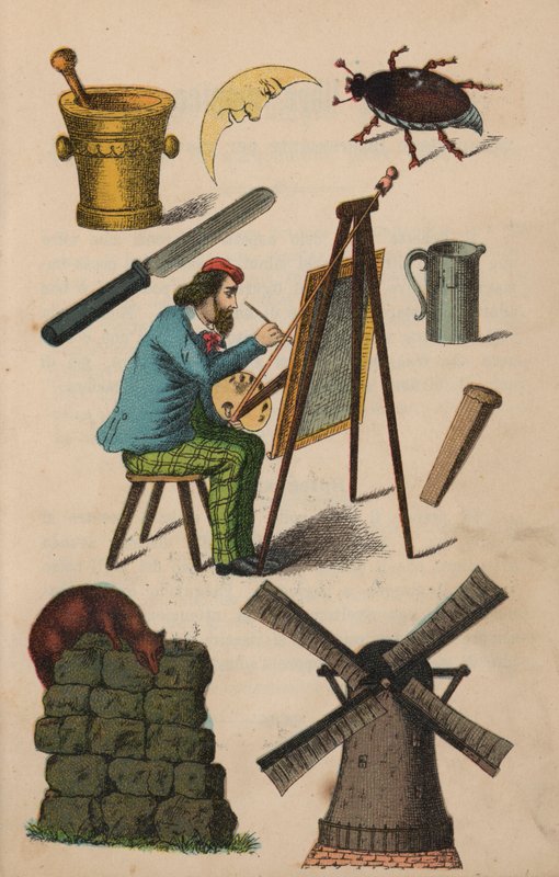 Pagina dal Libro Magico (litografia a colori) da European School
