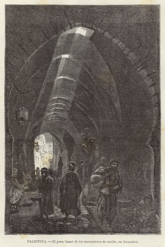 Palestina, Il grande bazar dei mercanti di olio, a Gerusalemme da European School
