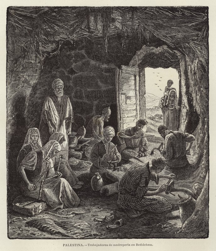 Lavoratori di madreperla a Betlemme da European School