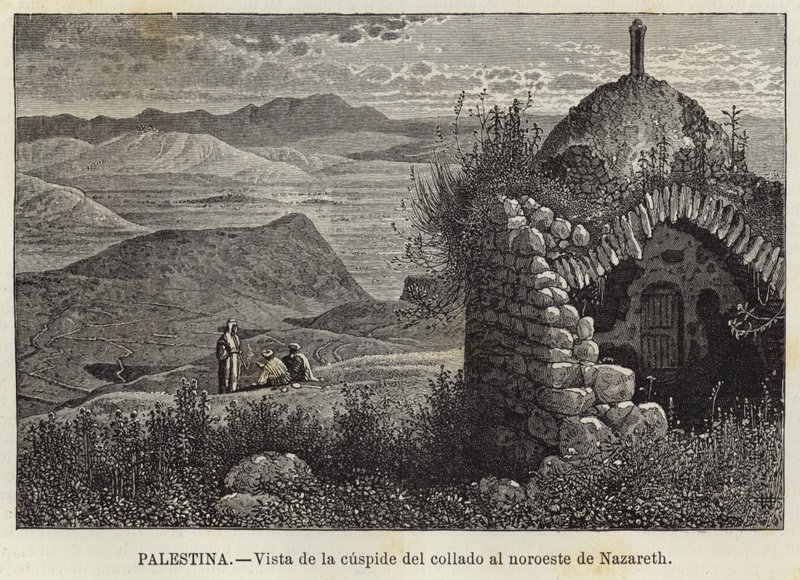 Palestina, Vista della cima della collina a nord-ovest di Nazareth da European School