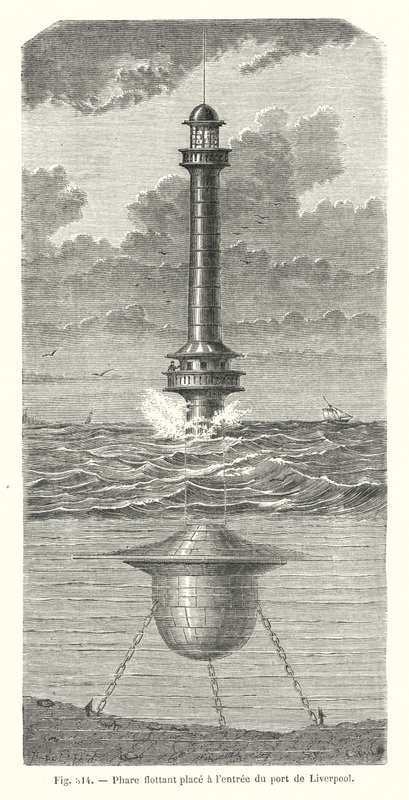 Faro galleggiante posto all