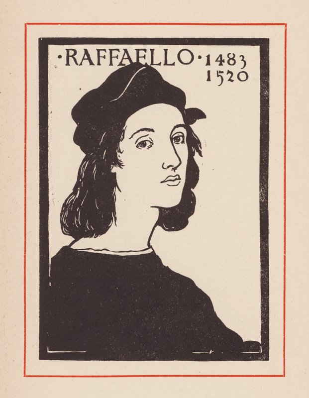 Raffaello, artista e architetto italiano del Rinascimento (litografia) da European School