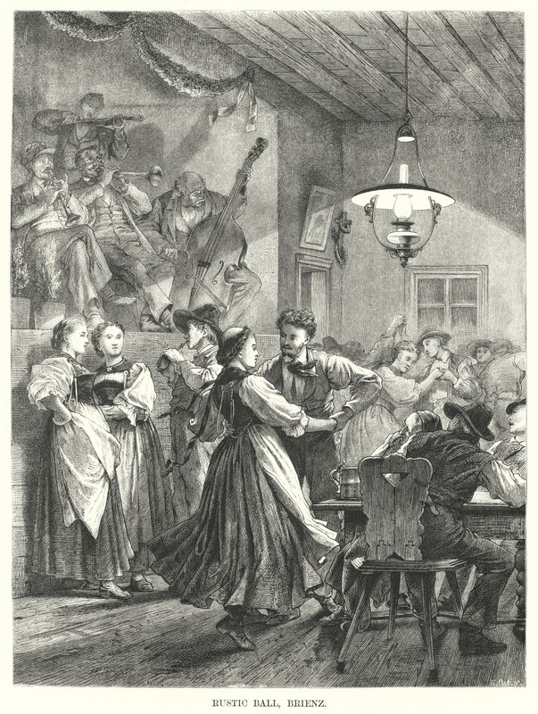 Ballo rustico, Brienz (incisione) da European School