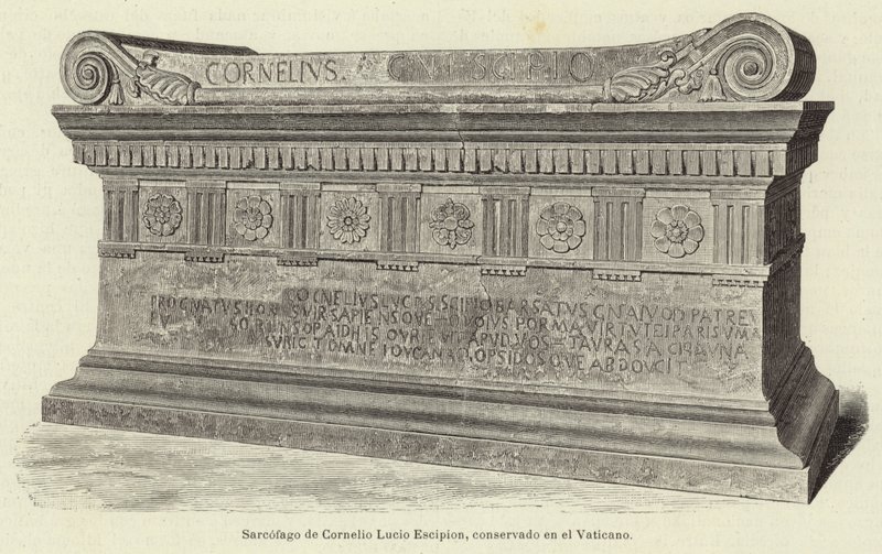 Sarcofago di Cornelio Lucio Scipione, conservato in Vaticano da European School