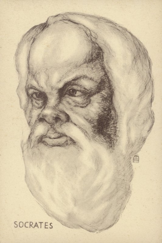 Socrate (c469 a.C.-399 a.C.), filosofo greco antico (litografia) da European School