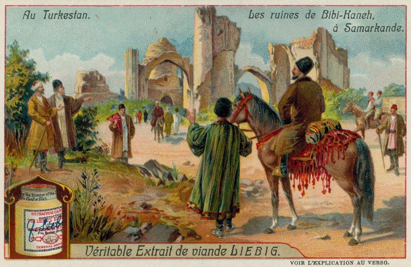 Le Rovine della Moschea Bibi-Khanym a Samarcanda in Uzbekistan da European School