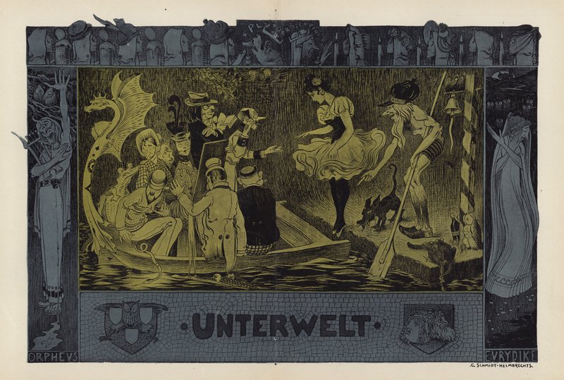 Il mondo sotterraneo (litografia a colori) da European School