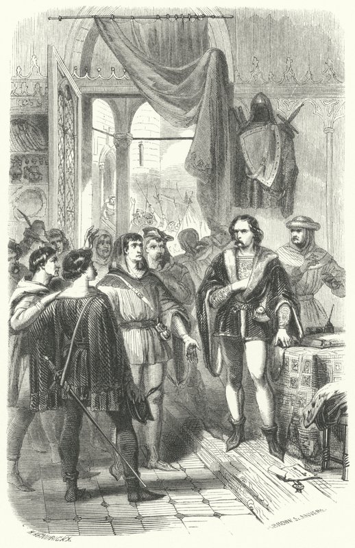 Il popolo di Gand che chiede a Filippo van Artevelde di guidare la loro ribellione contro Luigi II, Conte delle Fiandre da European School