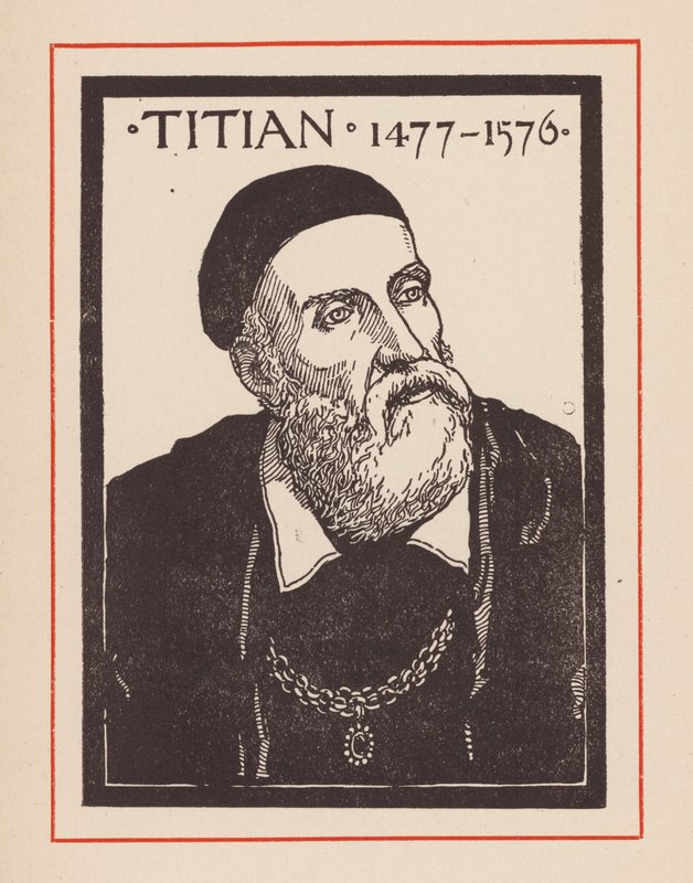 Tiziano, artista italiano del Rinascimento (litografia) da European School