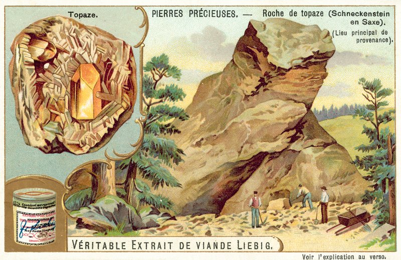 Roccia di topazio a Schneckenstein, Sassonia da European School