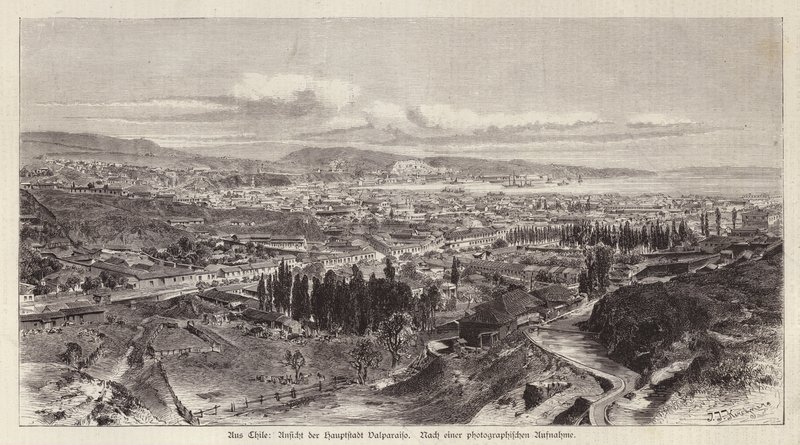 Veduta di Valparaiso, Cile da European School