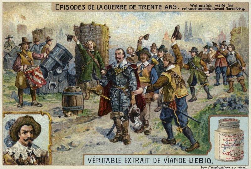 Wallenstein visita le trincee prima di Norimberga, 1632 da European School