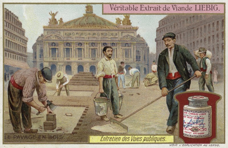 Pavimentazione a blocchi di legno da European School