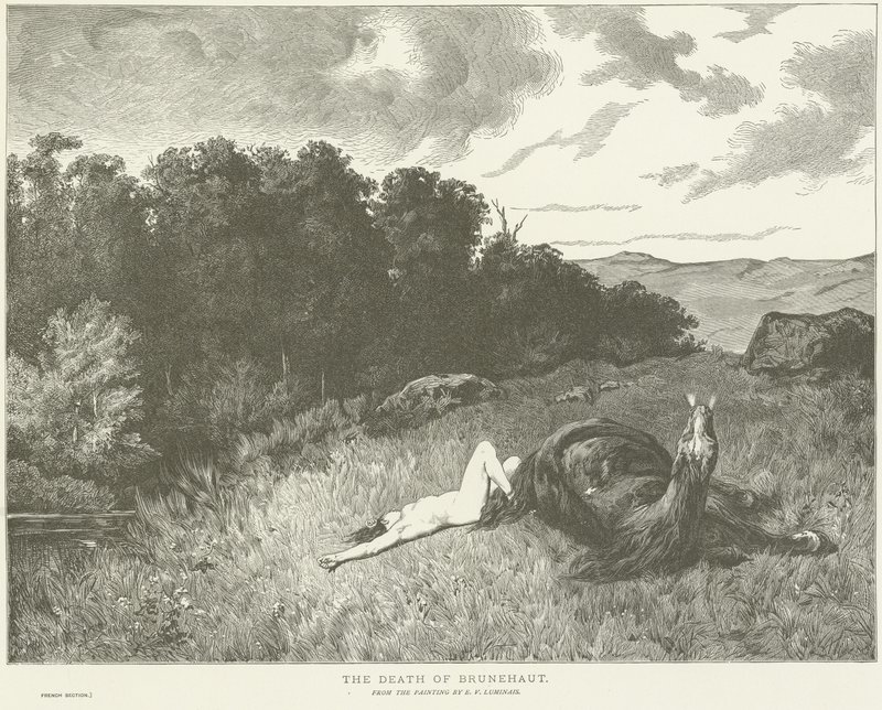 La morte di Brunehaut da Evariste Vital Luminais