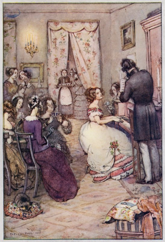 Illustrazione per Cranford di Mrs Gaskell da Evelyn Paul