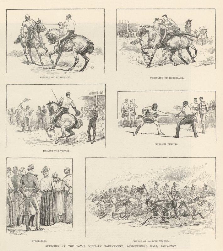 Schizzi al Royal Military Tournament, Agricultural Hall, Islington da Evelyn Stuart Hardy