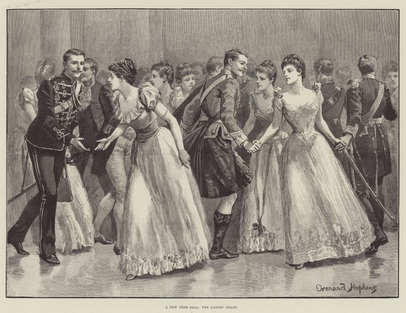 Un Ballo di Capodanno, la Catena delle Signore da Everard Hopkins