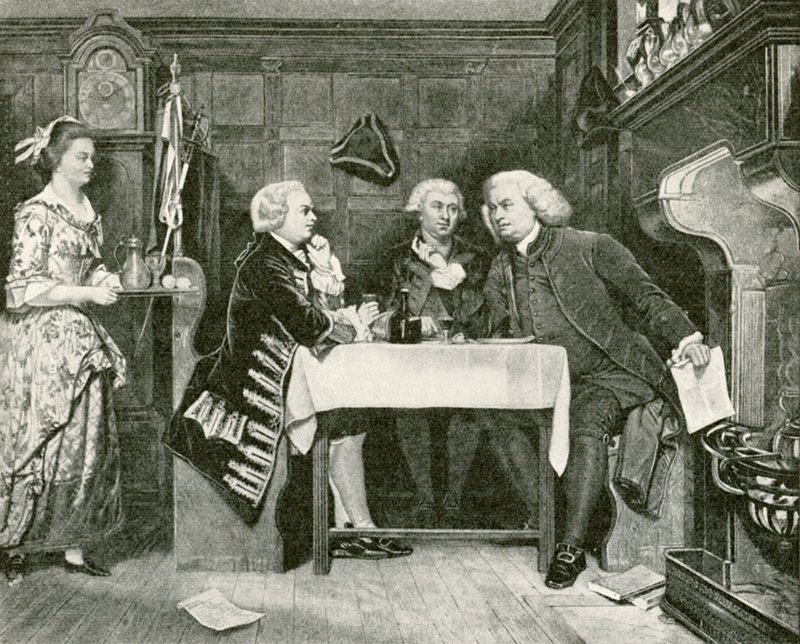 Johnson, Goldsmith e Boswell alla Taverna Mitre da Eyre Crowe