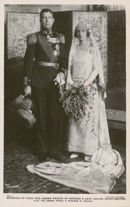 Matrimonio del Principe Ereditario Gustaf Adolf di Svezia e Lady Louise Mountbatten, 1923 da F.A Swaine