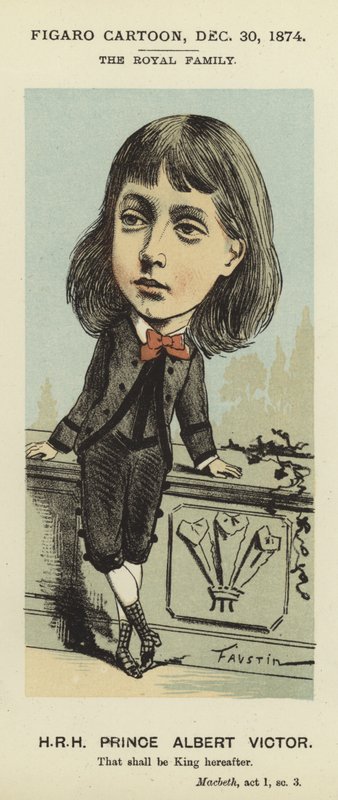 Caricatura del principe Alberto Vittorio da Faustin