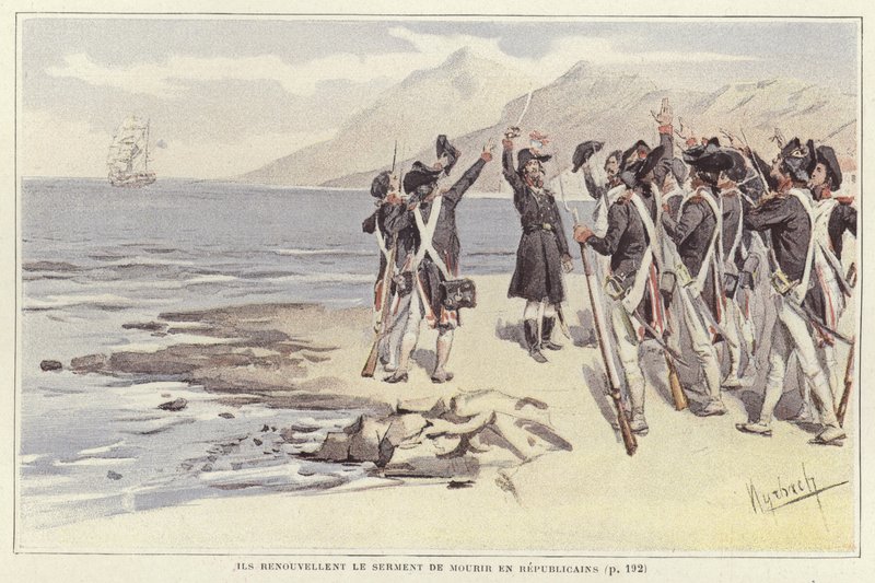Soldati che rinnovano il loro giuramento di morire repubblicani da Felicien baron de Myrbach Rheinfeld