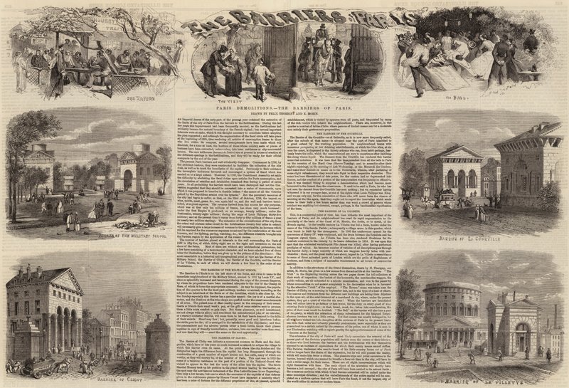 Demolizioni di Parigi, le Barriere di Parigi da Felix Thorigny