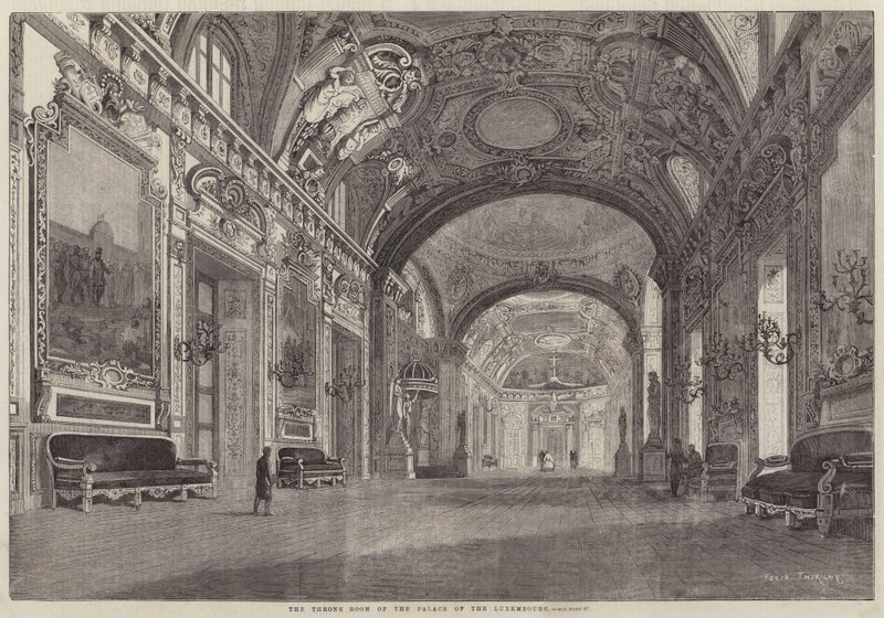 La sala del trono del Palazzo del Lussemburgo da Felix Thorigny
