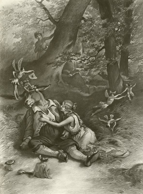 Sogno di una notte di mezza estate. Atto IV, Scena I da Felix Octavius Carr Darley