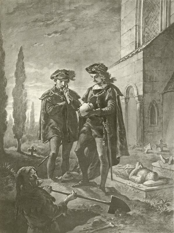 Amleto. Atto V, Scena I (incisione) da Felix Octavius Carr Darley