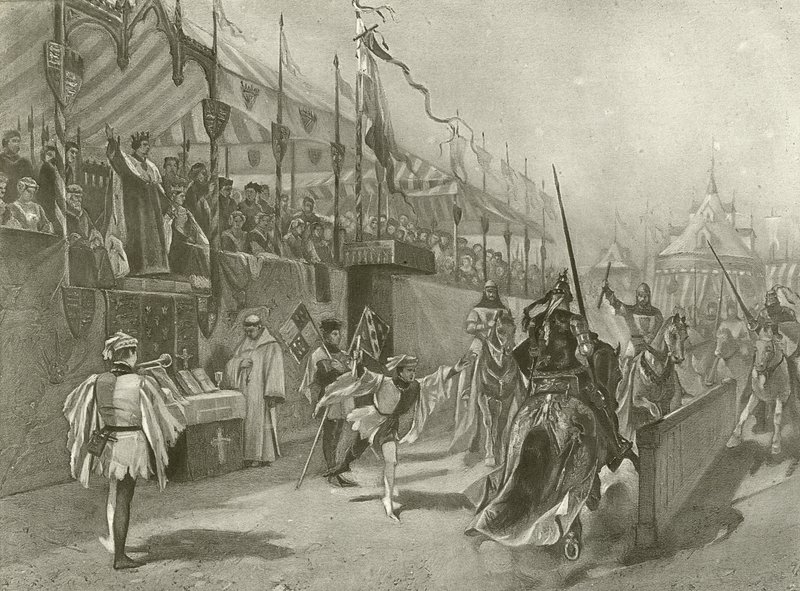Re Riccardo II. Atto I, Scena III (incisione) da Felix Octavius Carr Darley