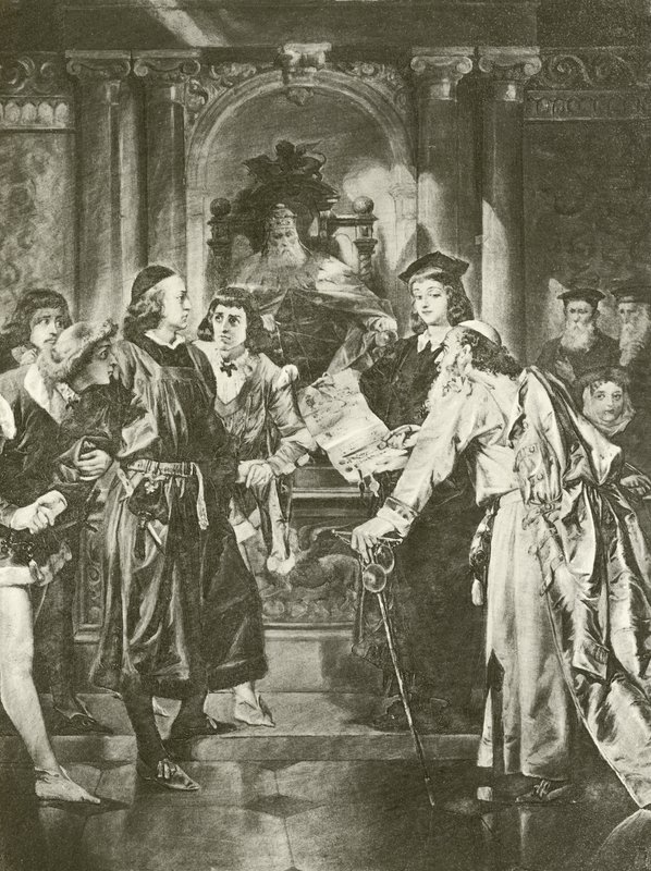 Il mercante di Venezia. Atto IV-Scena I (incisione) da Felix Octavius Carr Darley