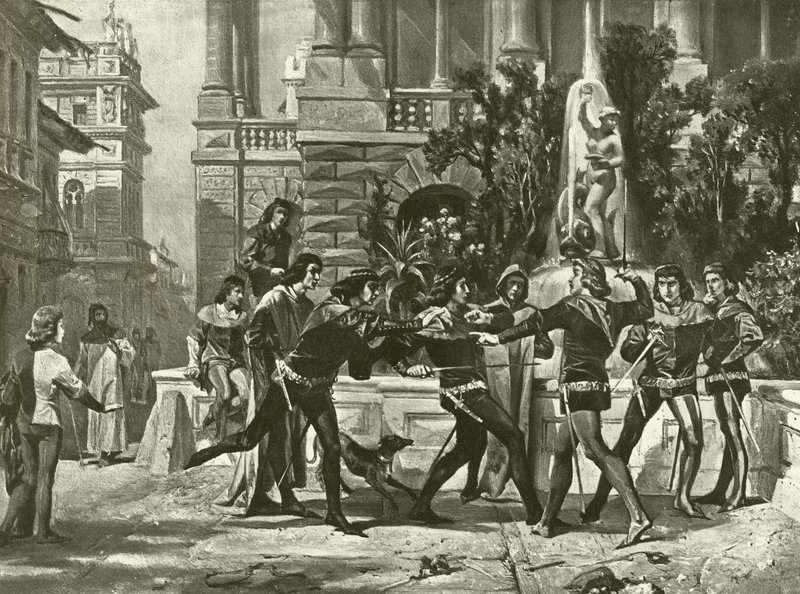 Romeo e Giulietta. Atto III, Scena I da Felix Octavius Carr Darley