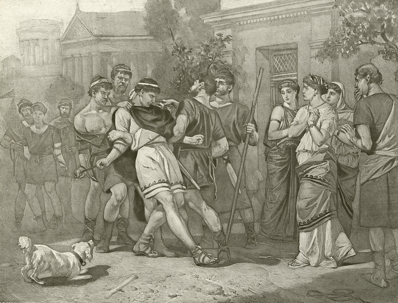 La commedia degli errori. Atto IV, Scena IV (incisione) da Felix Octavius Carr Darley