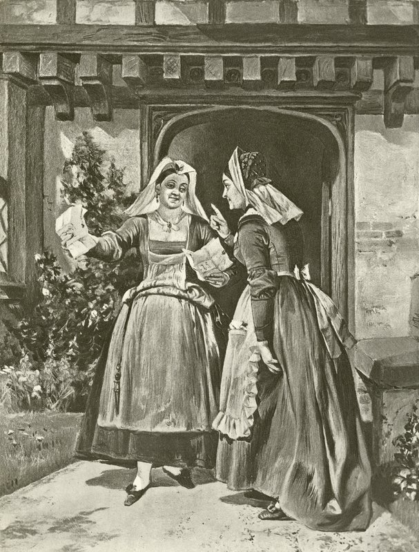Le allegre comari di Windsor. Atto II, Scena I da Felix Octavius Carr Darley