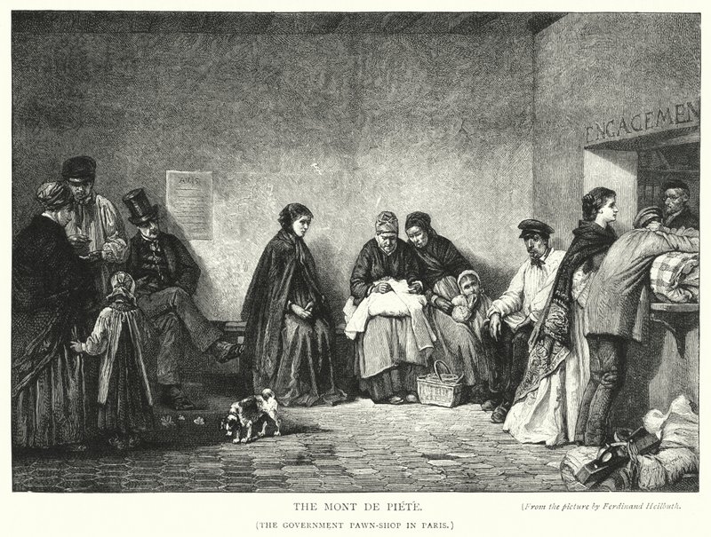Il Mont de Piete, il banco dei pegni governativo a Parigi da Ferdinand (after) Heilbuth