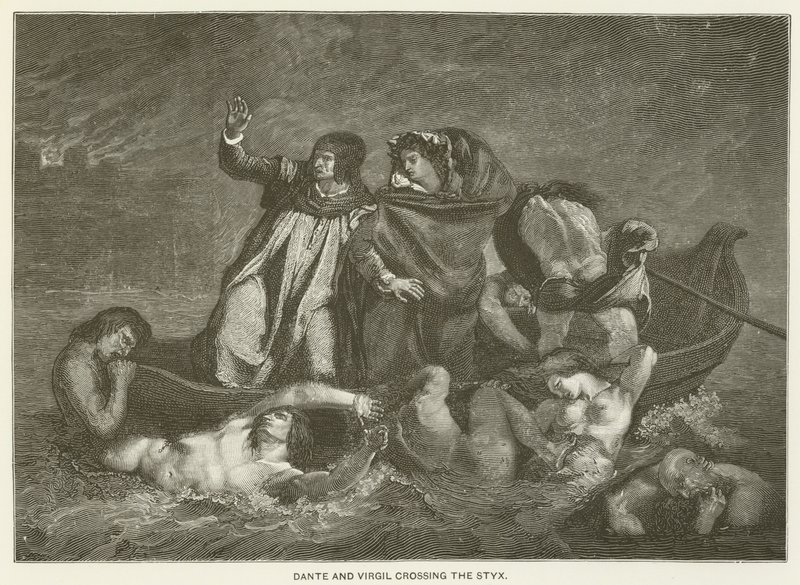 Dante e Virgilio attraversano lo Stige da Ferdinand Victor Eugene Delacroix