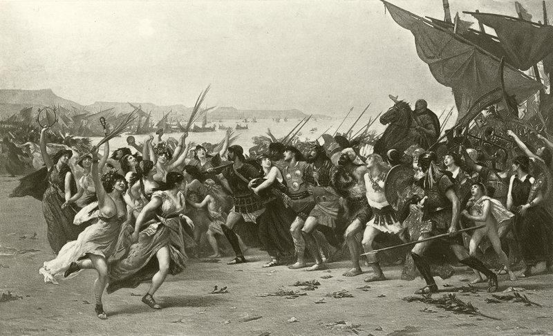 I vincitori di Salamina (incisione) da Fernand Cormon