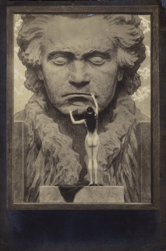 Ludwig van Beethoven, compositore e pianista tedesco (1770-1827) (incisione) da Fidus