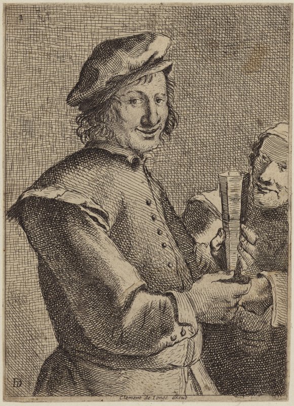 Ritratto di un giovane sorridente da Flemish School