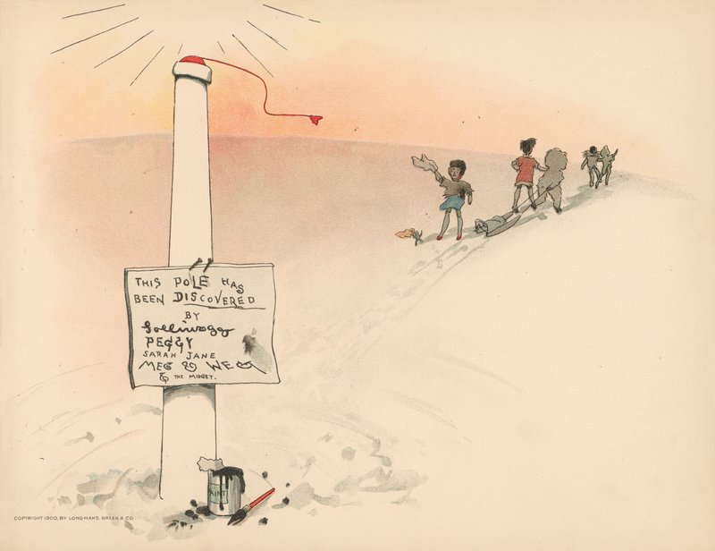 Illustrazione per Le avventure polari di Golliwogg da Florence K. Upton