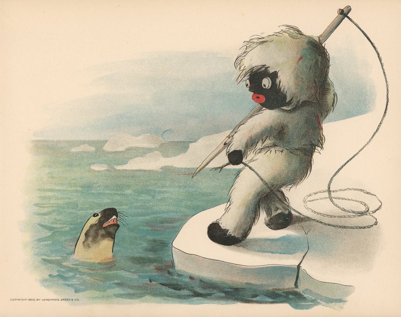 Illustrazione per Le avventure polari di Golliwogg da Florence K. Upton