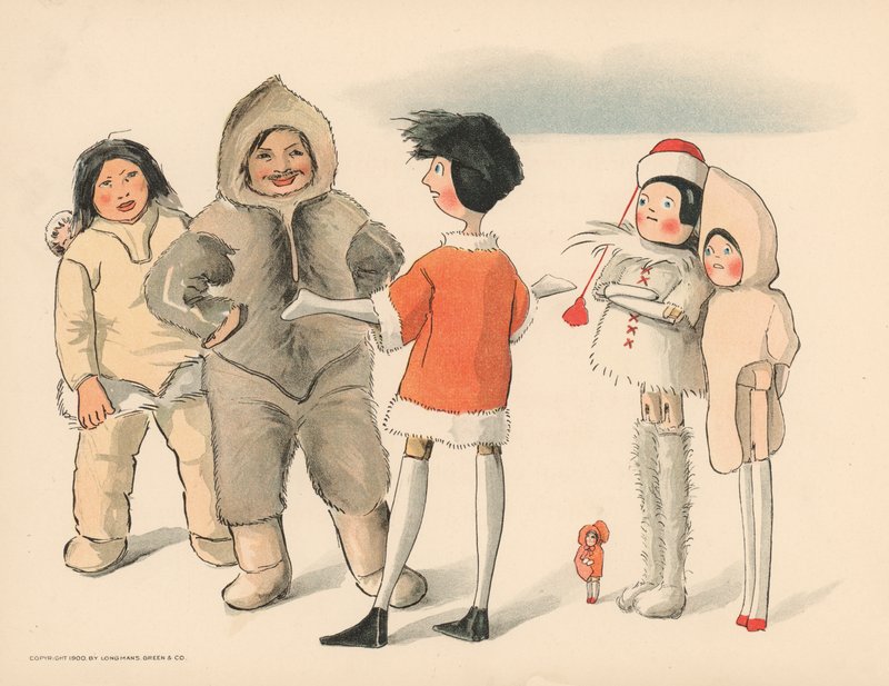 Illustrazione per Le avventure polari di Golliwogg da Florence K. Upton