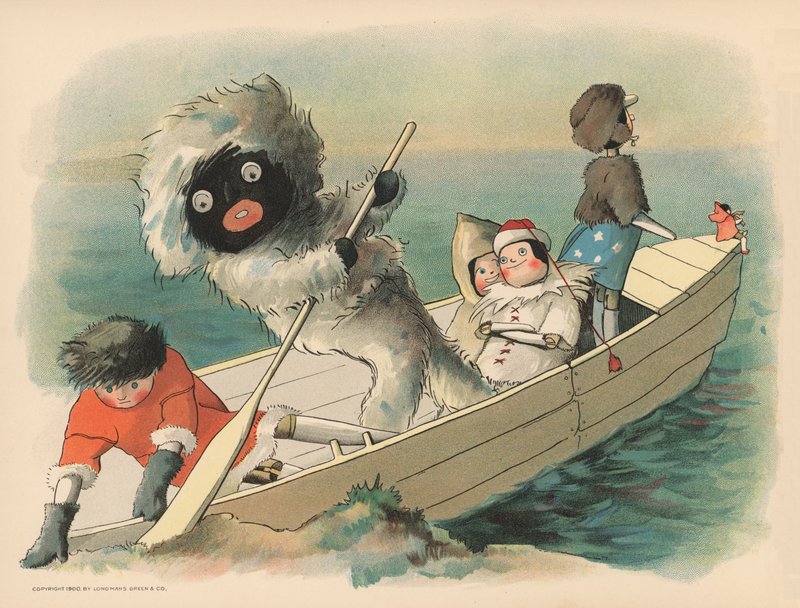 Illustrazione per Le avventure polari di Golliwogg da Florence K. Upton