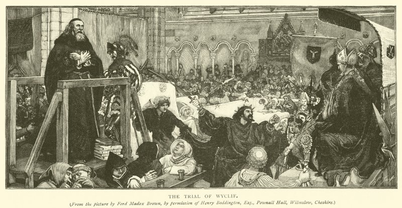 Il processo di Wyclif da Ford Madox Brown
