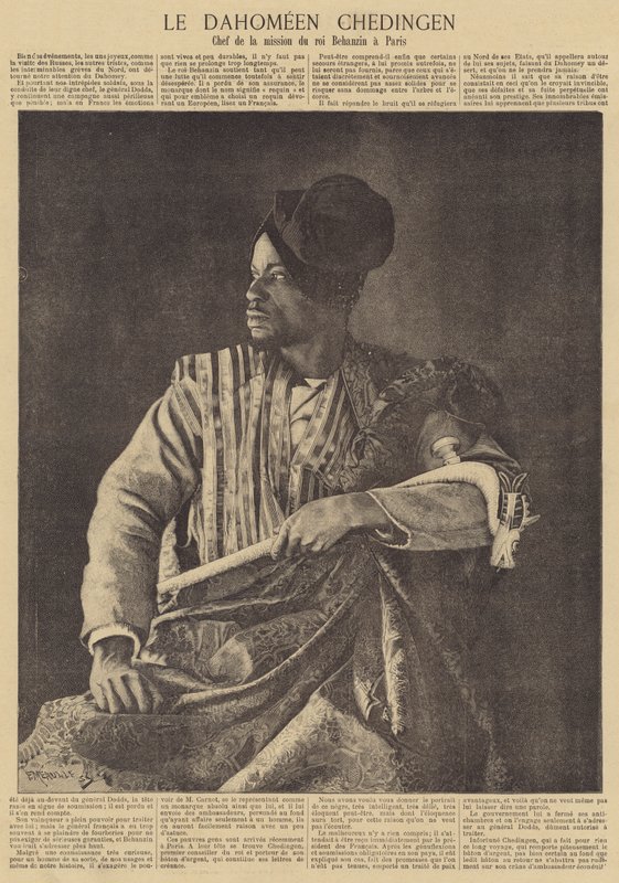 Chedingen, capo della missione del re del Dahomey Behanzin a Parigi da Fortune Louis Meaulle