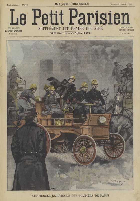 Autopompa elettrica dei Vigili del Fuoco di Parigi da Fortune Louis Meaulle