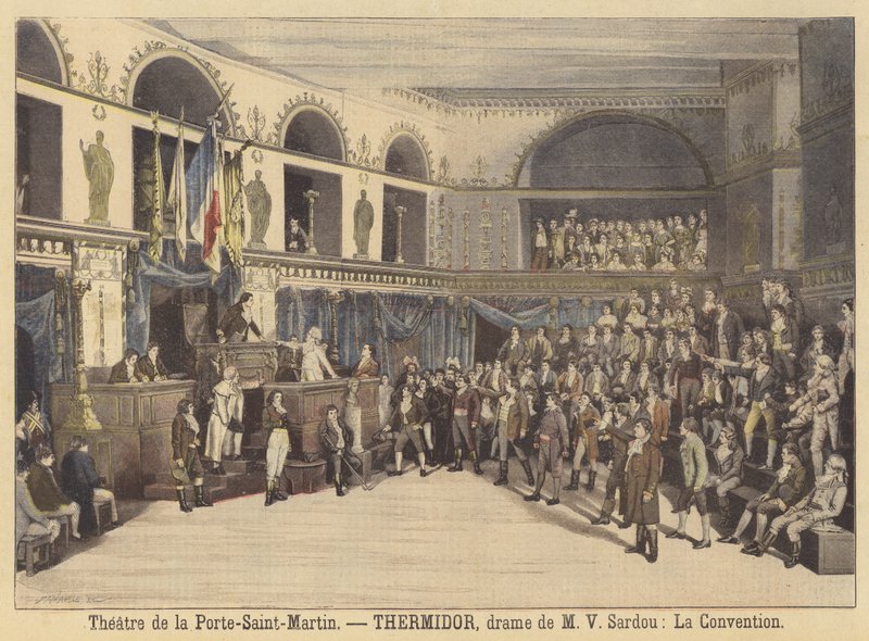 Produzione di Thermidor al Théâtre de la Porte-Saint-Martin da Fortune Louis Meaulle