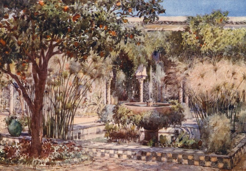 Il Cortile del Giardino di una Vecchia Villa Moorish, Algeri da Frances Nesbitt