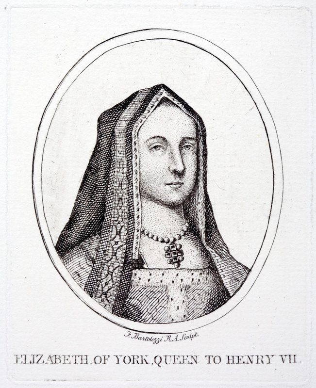 Elisabetta di York, Regina Consorte di Re Enrico VII (incisione) da Francesco (after) Bartolozzi
