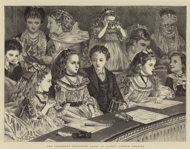 La festa di pantomima dei bambini al Covent Garden Theatre da Francis Wilfred Lawson